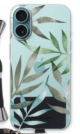 Tropical watercolor leaves