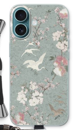 Japanese crane birds blossom