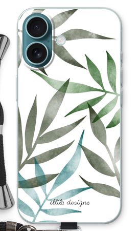 Tropical watercolor leaves