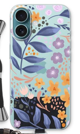 Flowers with blue leaves