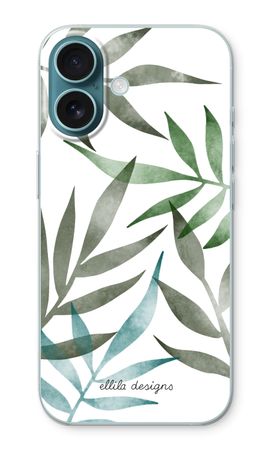 Tropical watercolor leaves