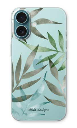 Tropical watercolor leaves