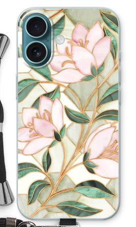 Fleur en vitrail orange