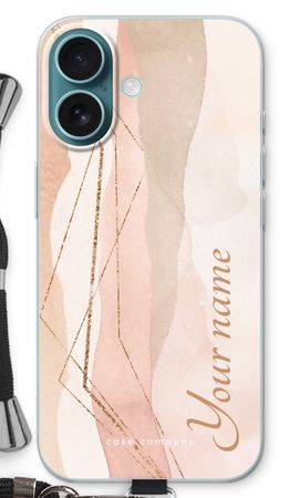 Gold Lines Namecase - Blush