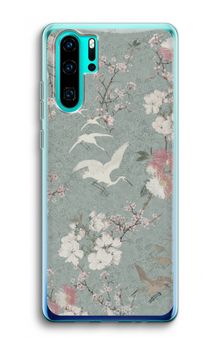 Japanese crane birds blossom