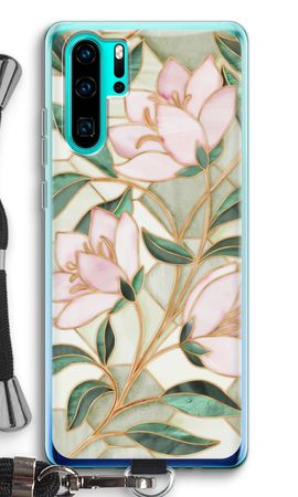 Orange stained glass flower