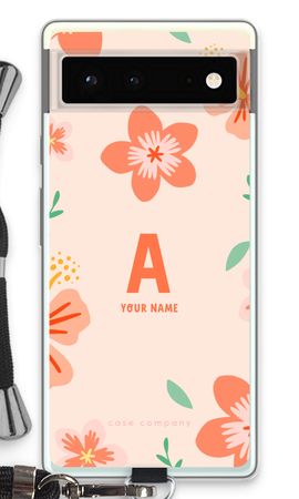 Tropical Pink Flowers Monogram