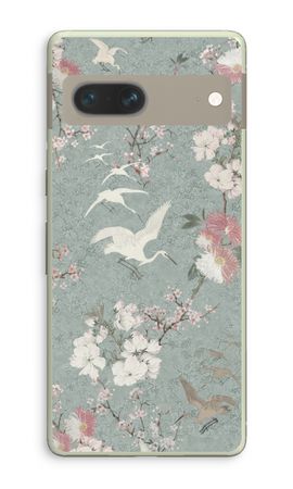 Japanese crane birds blossom