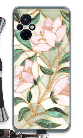 Orange stained glass flower