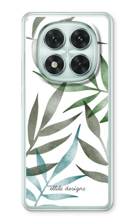 Tropical watercolor leaves