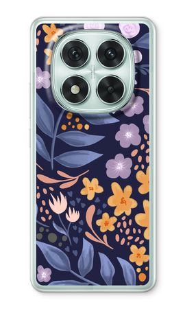 Flowers with blue leaves