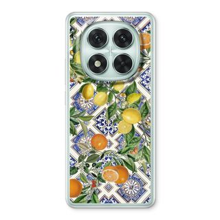 Blue tiles, lemons and oranges