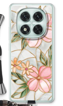 Orange stained glass flower