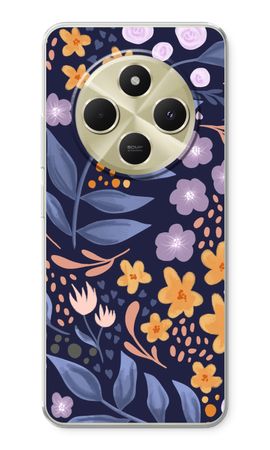 Flowers with blue leaves