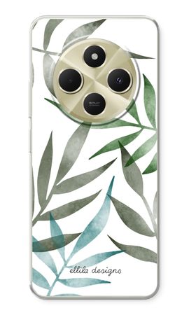 Tropical watercolor leaves