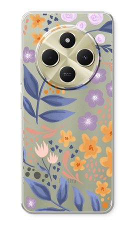 Flowers with blue leaves