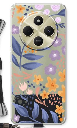 Flowers with blue leaves