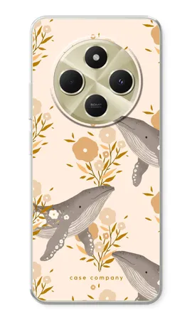 Floral Whales, Coque souple Xiaomi Redmi 14R 5G
