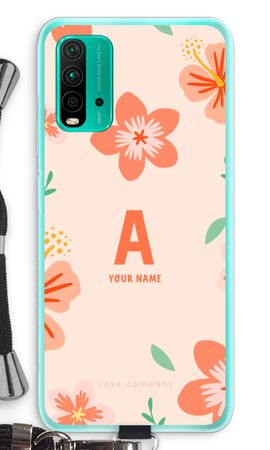 Tropical Pink Flowers Monogram