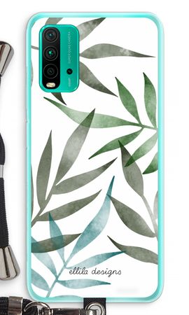 Tropical watercolor leaves