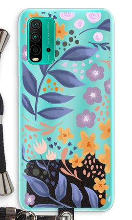 Flowers with blue leaves