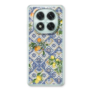 Blue tiles, lemons and oranges - small