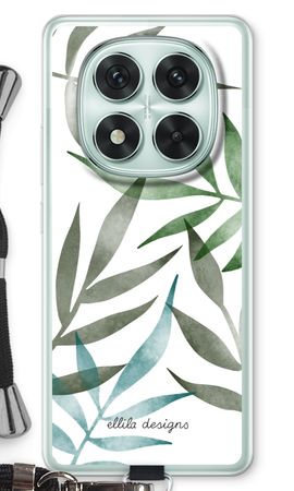 Tropical watercolor leaves