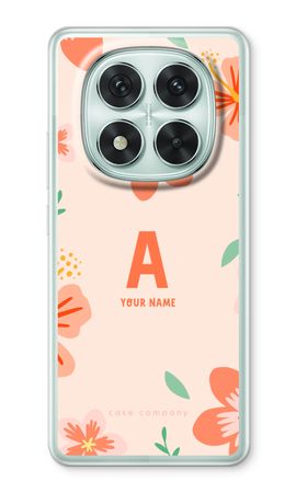 Tropical Pink Flowers Monogram