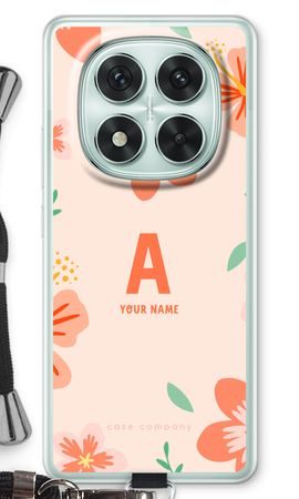 Tropical Pink Flowers Monogram