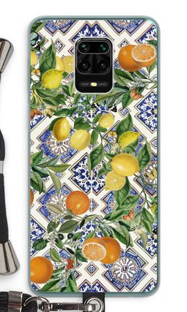 Blue tiles, lemons and oranges