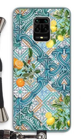 Blue tiles, lemons and oranges