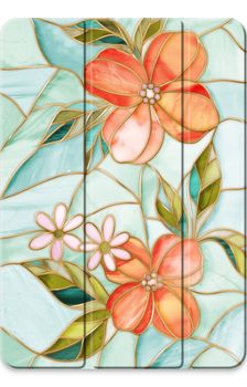 Orangefarbene Glasmalerei-Blume