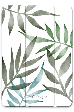Tropical watercolor leaves