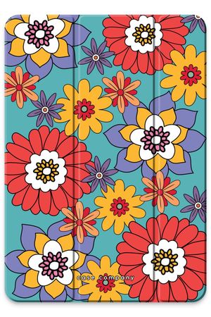 Retro bloemen - Blauw