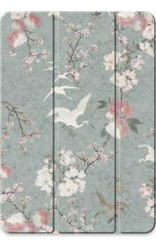 Japanese crane birds blossom