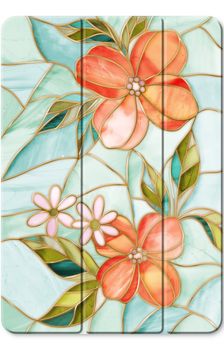 Oranje glas in lood bloem