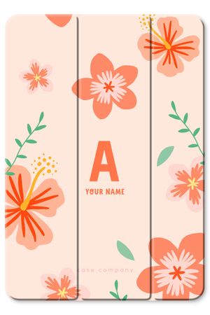 Tropical Pink Flowers Monogram