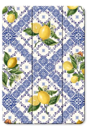 Blue tiles and lemons