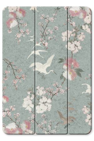 Japanese crane birds blossom