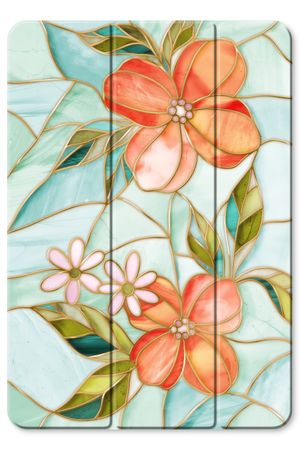 Orangefarbene Glasmalerei-Blume