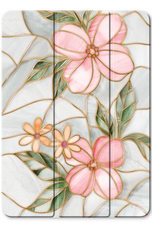 Orange stained glass flower