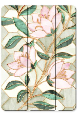 Orange stained glass flower