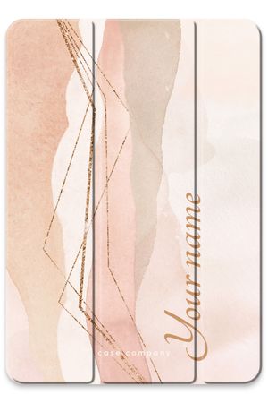 Gold Lines Namecase - Blush