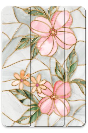 Orange stained glass flower