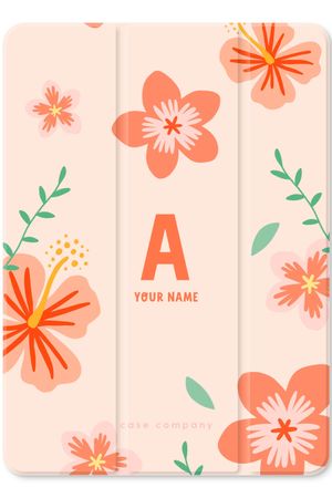 Tropical Pink Flowers Monogram