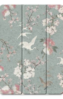 Japanese crane birds blossom