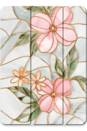 Orange stained glass flower