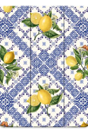 Tejas azules y limones