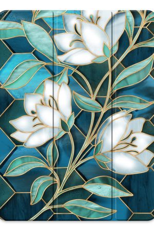 Fiori di vetro colorato blu