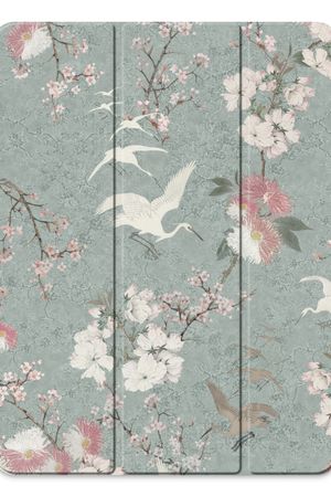Japanese crane birds blossom